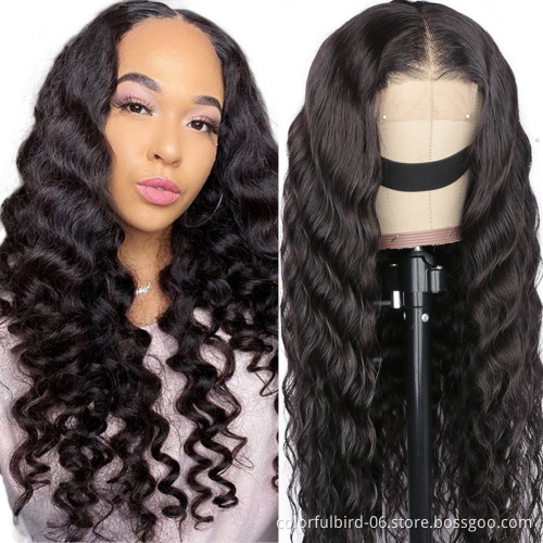 30 Inch Malaysian Loose Deep Wave Wig 5*5 Hd Lace Closure Wig Transparent  lace Frontal Wigs For Women Human Hair